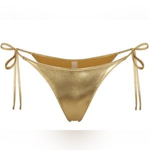 NWOT SKIMS METALLIC SWIM SKIMPY TIE BOTTOM